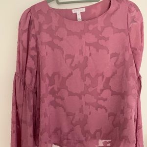 Pink bell sleeve blouse